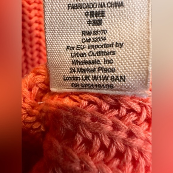 Free People - Damsel Cable Knit Pullover in Coral Size Medium - Picture 7 of 8